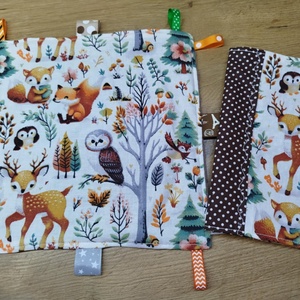 textil gyermek egészségügyi kiskönyv borító+címkerongyi állat  mintával  - otthon & életmód - papír, írószer - egészségügyi kiskönyv borító - Meska.hu