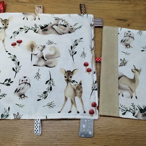 textil gyermek egészségügyi kiskönyv borító+címkerongyi állat  mintával  - otthon & életmód - papír, írószer - egészségügyi kiskönyv borító - Meska.hu