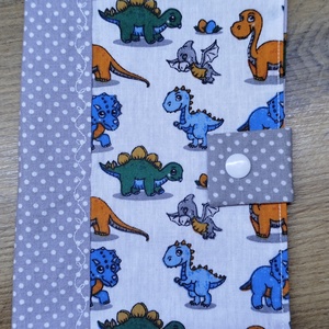 textil gyermek egészségügyi kiskönyv borító,dinoszaurusz    mintával - Meska.hu