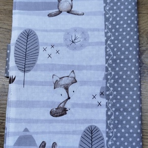 textil gyermek egészségügyi kiskönyv borító,erdei állatok     mintával - otthon & életmód - papír, írószer - egészségügyi kiskönyv borító - Meska.hu