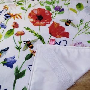pipacs-mezei virág  mintás  újraszalvéta,textilszalvéta tízórai,uzsonna csomagolására, - otthon & életmód - konyhafelszerelés, tálalás - konyhai textil - szalvéta - Meska.hu