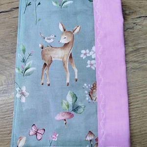 textil gyermek egészségügyi kiskönyv borító,őzike   mintával - otthon & életmód - papír, írószer - egészségügyi kiskönyv borító - Meska.hu