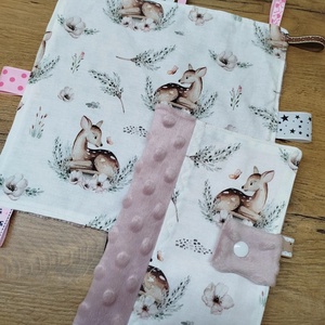textil gyermek egészségügyi kiskönyv borító+címkerongyi őzike  mintával , Otthon & Életmód, Papír, írószer, Egészségügyi kiskönyv borító, , MESKA