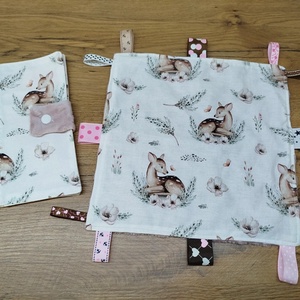 textil gyermek egészségügyi kiskönyv borító+címkerongyi őzike  mintával  - otthon & életmód - papír, írószer - egészségügyi kiskönyv borító - Meska.hu