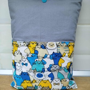 cica mintás könyvtok-könyvtartó vagy tablet tartó pamutvászon anyagból  - Meska.hu