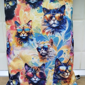 Cica mintás  könyvtok-könyvtartó vagy tablet tartó vízálló vászon anyagból - Meska.hu