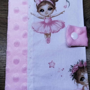textil gyermek egészségügyi kiskönyv borító,balerina     mintával, Otthon & Életmód, Papír, írószer, Egészségügyi kiskönyv borító, , MESKA