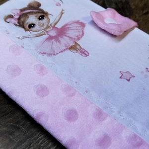 textil gyermek egészségügyi kiskönyv borító,balerina     mintával - otthon & életmód - papír, írószer - egészségügyi kiskönyv borító - Meska.hu
