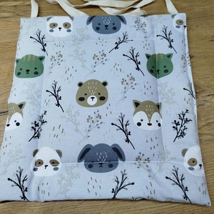 állatmintás kis méretű párna székre,megkötővel., Otthon & Életmód, Lakástextil, Székpárna, huzat, Varrás, MESKA