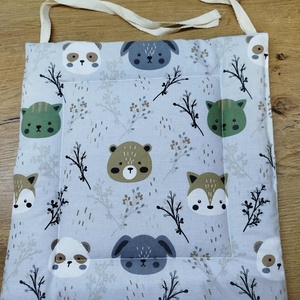 állatmintás kis méretű párna székre,megkötővel. - otthon & életmód - lakástextil - székpárna, huzat - Meska.hu