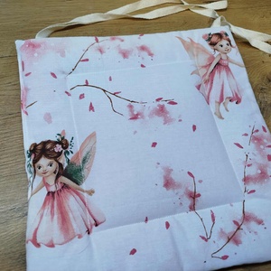 tündér mintás kis méretű párna székre,megkötővel., Otthon & Életmód, Lakástextil, Székpárna, huzat, Varrás, MESKA