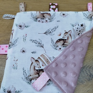 Őzike mintás  címkerongyi -szundikendő - játék & sport - 3 éves kor alattiaknak - alvóka & rongyi - Meska.hu