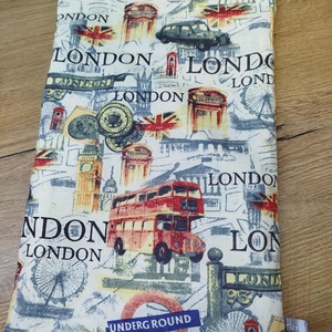 London mintás újra felhasználható,zero waste ,mosható uzsonna tasak,nasi tasak,nagy méret, Táska & Tok, Uzsonna- & Ebéd tartó, Szendvics csomagoló, Varrás, MESKA