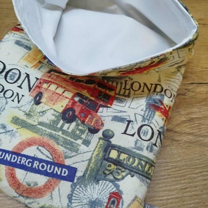 London mintás újra felhasználható,zero waste ,mosható uzsonna tasak,nasi tasak,nagy méret - táska & tok - uzsonna- & ebéd tartó - szendvics csomagoló - Meska.hu