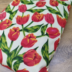 Tulipán mintás könyvtok-könyvtartó vagy tablet tartó pamutvászon anyagból  - könyv & zene - könyvtok - Meska.hu