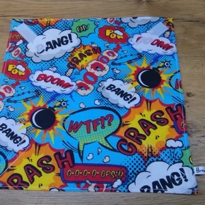 színes graffiti-felíratos , mintás  újraszalvéta,textilszalvéta tízórai,uzsonna csomagolására,, Otthon & Életmód, Konyhafelszerelés, tálalás, Konyhai textil, Szalvéta, Varrás, MESKA