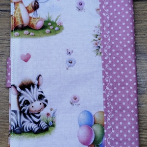 textil gyermek egészségügyi kiskönyv borító,állatmintával - baba - mama - babaemlékek - egészségügyi kiskönyv borító - Meska.hu