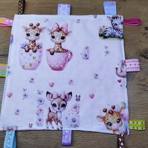 állatmintás  címkerongyi -szundikendő, Baba - mama, Baba játékok, Szundikendő, alvóka, Varrás, MESKA