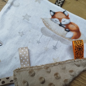 állatmintás  címkerongyi -szundikendő - baba - mama - baba játékok - szundikendő, alvóka - Meska.hu