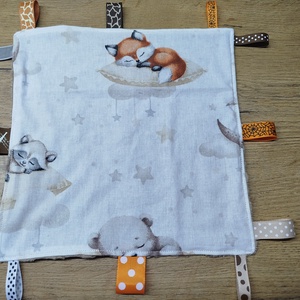 állatmintás  címkerongyi -szundikendő, Baba - mama, Baba játékok, Szundikendő, alvóka, Varrás, MESKA