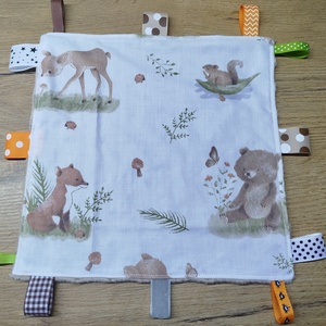 állatmintás  címkerongyi -szundikendő - baba - mama - baba játékok - szundikendő, alvóka - Meska.hu