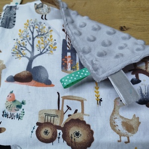 farm-állatmintás  címkerongyi -szundikendő, Baba - mama, Baba játékok, Szundikendő, alvóka, Varrás, MESKA