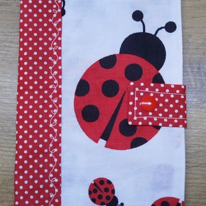 textil gyermek egészségügyi kiskönyv borító,katica mintával, Baba - mama, Babaemlékek, Egészségügyi kiskönyv borító, , MESKA