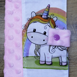 textil gyermek egészségügyi kiskönyv borító unikornis mintával, Baba - mama, Babaemlékek, Egészségügyi kiskönyv borító, , MESKA