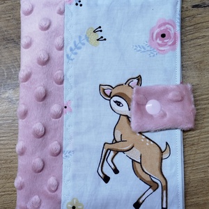 textil gyermek egészségügyi kiskönyv borító,őzike   mintával - baba - mama - babaemlékek - egészségügyi kiskönyv borító - Meska.hu