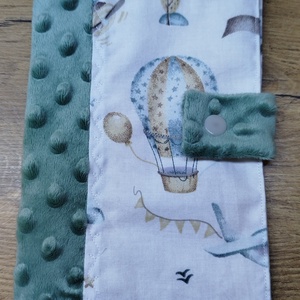 textil gyermek egészségügyi kiskönyv borító hőlégballon    mintával - Meska.hu