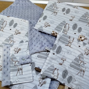 Állatmintás baba takaró,kispárna,és címkerongyi+ eü borító  szett. - baba - mama - baba ágynemű - babatakaró, gyerek pléd - Meska.hu