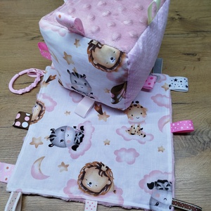   mintás  címkerongyi+puha csörgő címkekocka szett - Meska.hu