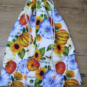 Kenyeres zsák-  pékáru tároló  zsák  napraforgó- tök  mintával, Táska & Tok, Bevásárlás & Shopper táska, Kenyeres zsák, Varrás, MESKA