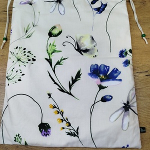 növény,szitakötő.lepke mintás kenyeres zsák-  pékáru tároló  zsák  - táska & tok - bevásárlás & shopper táska - kenyeres zsák - Meska.hu