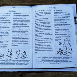 textil gyermek egészségügyi kiskönyv borító maci mintával - baba - mama - babaemlékek - egészségügyi kiskönyv borító - Meska.hu