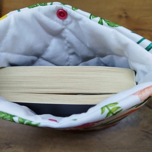 Virágmintás  könyvtok-könyvtartó vagy tablet tartó vízálló vászon anyagból - könyv & zene - könyvtok - Meska.hu
