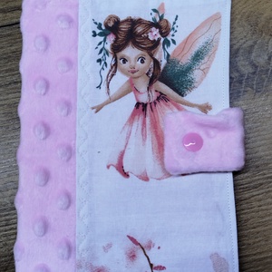 textil gyermek egészségügyi kiskönyv borító tündér mintával, Baba - mama, Babaemlékek, Egészségügyi kiskönyv borító, , MESKA
