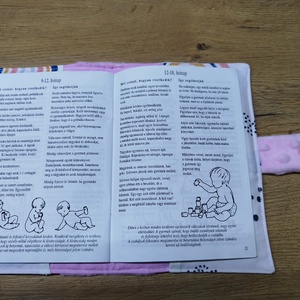 textil gyermek egészségügyi kiskönyv borító nyuszi     mintával - baba - mama - babaemlékek - egészségügyi kiskönyv borító - Meska.hu