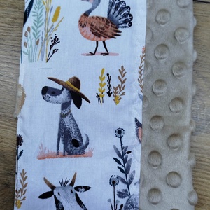 textil gyermek egészségügyi kiskönyv borító farm   mintával - baba - mama - babaemlékek - egészségügyi kiskönyv borító - Meska.hu