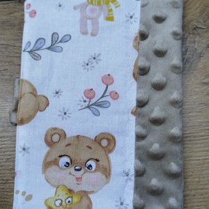 textil gyermek egészségügyi kiskönyv borító maci   mintával - baba - mama - babaemlékek - egészségügyi kiskönyv borító - Meska.hu