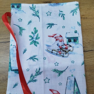 1 db textil mikulás zsák-ajándék átadó zsák - karácsony - mikulás - mikulás zsák - Meska.hu