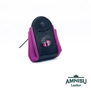 Fekete - pink sárkányszemes bőr 2in1 szütyő és kockatálca - Mira, Játék & Sport, Szerepjáték, , MESKA