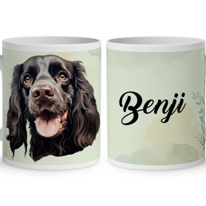 Névvel kérhető - Fekete angol cocker spániel portré mintás bögre, Otthon & Életmód, Konyhafelszerelés, tálalás, Tálalás, Bögre & Csésze, , MESKA