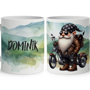 Névvel kérhető - Széles utat - Motoros manó mintás bögre, Otthon & Életmód, Konyhafelszerelés, tálalás, Tálalás, Bögre & Csésze, , MESKA