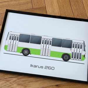 Ikarus retro busz poszter fali dísz � Választható festési variánsban - otthon & életmód - dekoráció - kép & falikép - poszter - Meska.hu