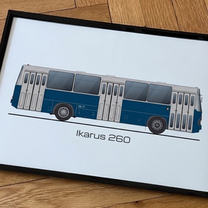 Ikarus retro busz poszter fali dísz � Választható festési variánsban - otthon & életmód - dekoráció - kép & falikép - poszter - Meska.hu