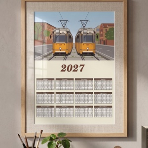 Vasúti Legendák � 2027-es Falinaptár � A3-as Prémium Retró Dekoráció - otthon & életmód - papír, írószer - naptár & tervező - Meska.hu