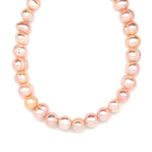 Édesvizi tenyésztett gyöngy barack golyó 6,5-9mm  ékszerkészítő alapanyag (füzér), Kellékek & szerszámok, Ásvány alapanyag, Ásványfüzér, , MESKA