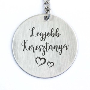 Legjobb Keresztanya acél medálos kulcstartó, Táska & Tok, Kulcstartó & Táskadísz, Kulcstartó, , MESKA