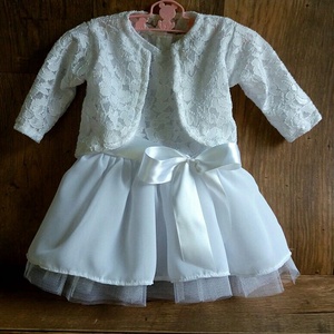 Alkalmi ,keresztelő kislány ruha + boleró   -  - Meska.hu